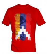 Nagorno-Karabakh Republic Grunge Flag Mens T-Shirt