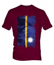 Nauru Grunge Flag Mens T-Shirt