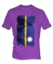 Nauru Grunge Flag Mens T-Shirt
