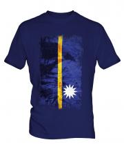 Nauru Grunge Flag Mens T-Shirt