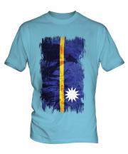 Nauru Grunge Flag Mens T-Shirt