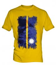 Nauru Grunge Flag Mens T-Shirt
