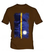 Nauru Grunge Flag Mens T-Shirt