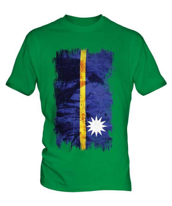 Nauru Grunge Flag Mens T-Shirt