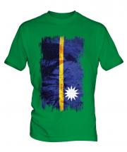 Nauru Grunge Flag Mens T-Shirt