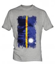 Nauru Grunge Flag Mens T-Shirt