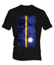 Nauru Grunge Flag Mens T-Shirt