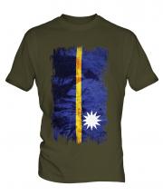 Nauru Grunge Flag Mens T-Shirt