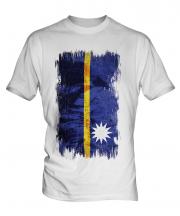 Nauru Grunge Flag Mens T-Shirt
