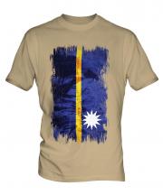 Nauru Grunge Flag Mens T-Shirt