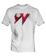 Nepal Grunge Flag Mens T-Shirt