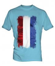 Netherlands Grunge Flag Mens T-Shirt