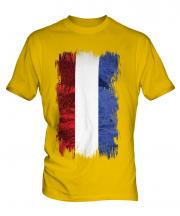 Netherlands Grunge Flag Mens T-Shirt