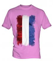 Netherlands Grunge Flag Mens T-Shirt