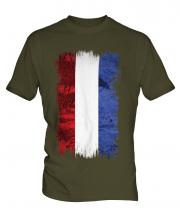 Netherlands Grunge Flag Mens T-Shirt