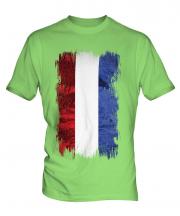 Netherlands Grunge Flag Mens T-Shirt
