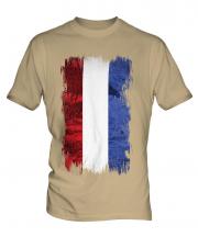 Netherlands Grunge Flag Mens T-Shirt