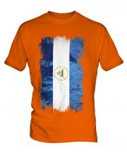 Nicaragua Grunge Flag Mens T-Shirt