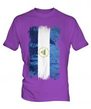 Nicaragua Grunge Flag Mens T-Shirt