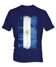 Nicaragua Grunge Flag Mens T-Shirt