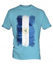 Nicaragua Grunge Flag Mens T-Shirt