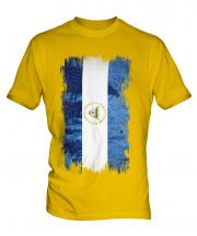 Nicaragua Grunge Flag Mens T-Shirt