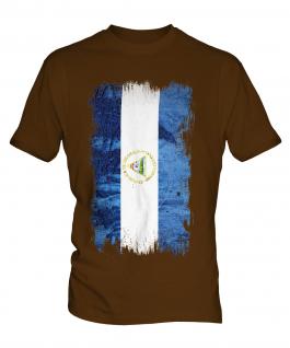 Nicaragua Grunge Flag Mens T-Shirt