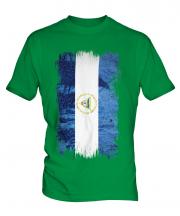 Nicaragua Grunge Flag Mens T-Shirt