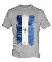 Nicaragua Grunge Flag Mens T-Shirt