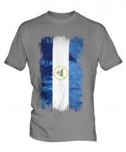 Nicaragua Grunge Flag Mens T-Shirt