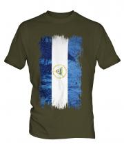 Nicaragua Grunge Flag Mens T-Shirt