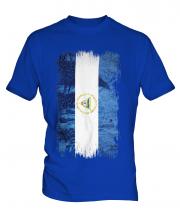 Nicaragua Grunge Flag Mens T-Shirt