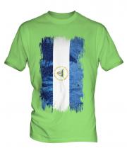 Nicaragua Grunge Flag Mens T-Shirt