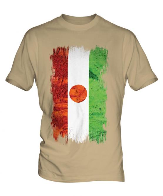 Niger Grunge Flag Mens T-Shirt