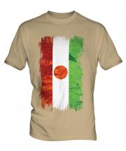 Niger Grunge Flag Mens T-Shirt