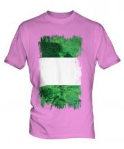 Nigeria Grunge Flag Mens T-Shirt