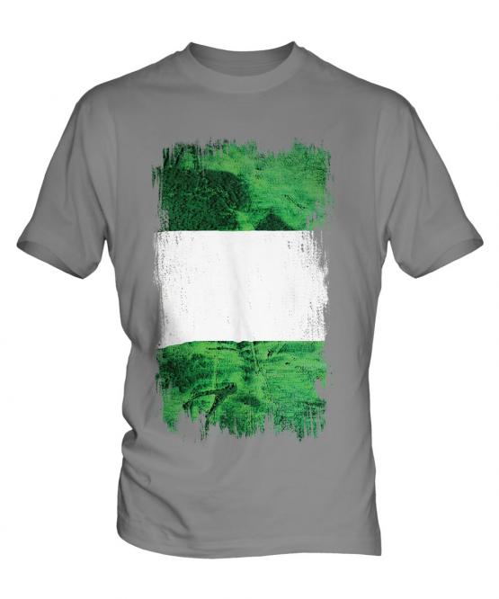 Nigeria Grunge Flag Mens T-Shirt