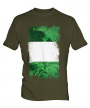 Nigeria Grunge Flag Mens T-Shirt