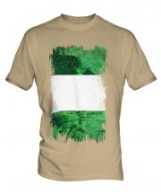 Nigeria Grunge Flag Mens T-Shirt