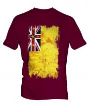 Niue Grunge Flag Mens T-Shirt