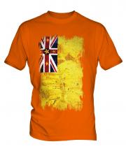 Niue Grunge Flag Mens T-Shirt