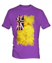 Niue Grunge Flag Mens T-Shirt