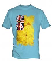Niue Grunge Flag Mens T-Shirt