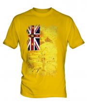 Niue Grunge Flag Mens T-Shirt