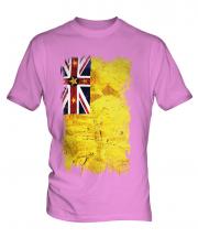 Niue Grunge Flag Mens T-Shirt