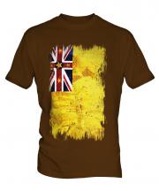 Niue Grunge Flag Mens T-Shirt