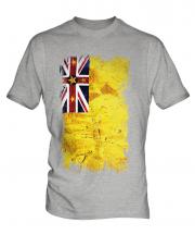 Niue Grunge Flag Mens T-Shirt