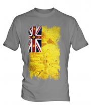 Niue Grunge Flag Mens T-Shirt