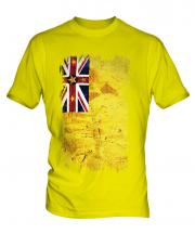 Niue Grunge Flag Mens T-Shirt