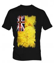 Niue Grunge Flag Mens T-Shirt
